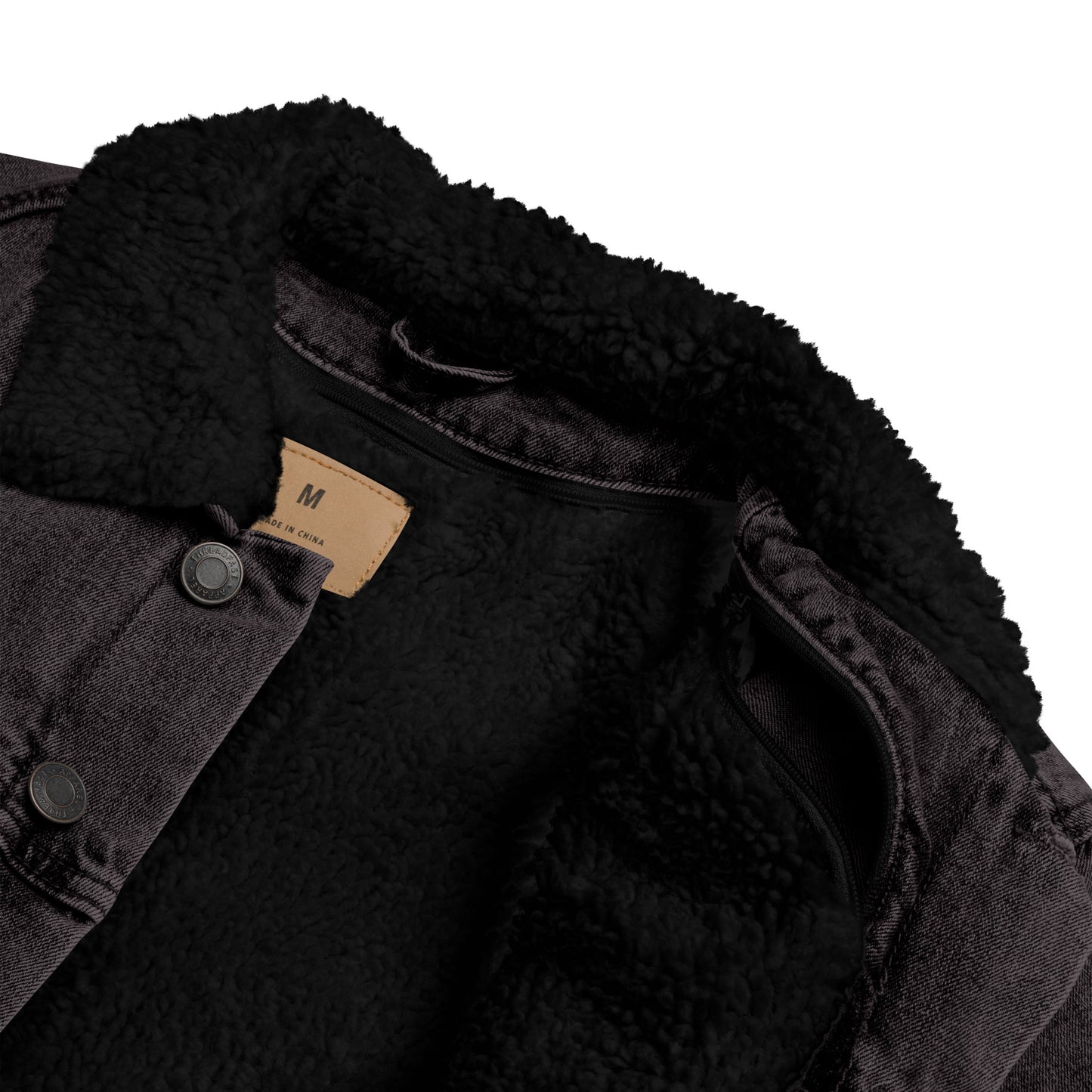 Unisex denim sherpa-jacka