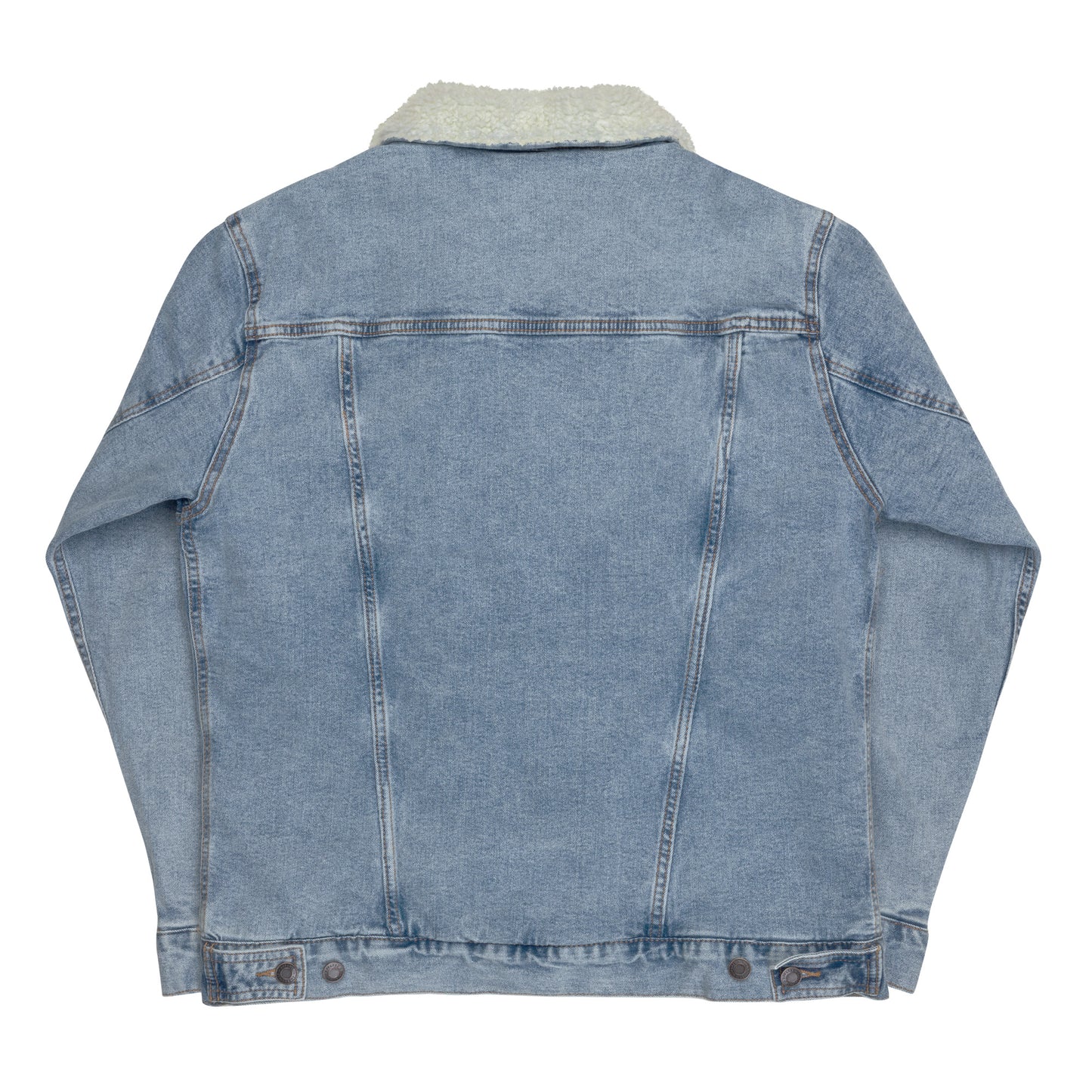 Unisex denim sherpa-jacka