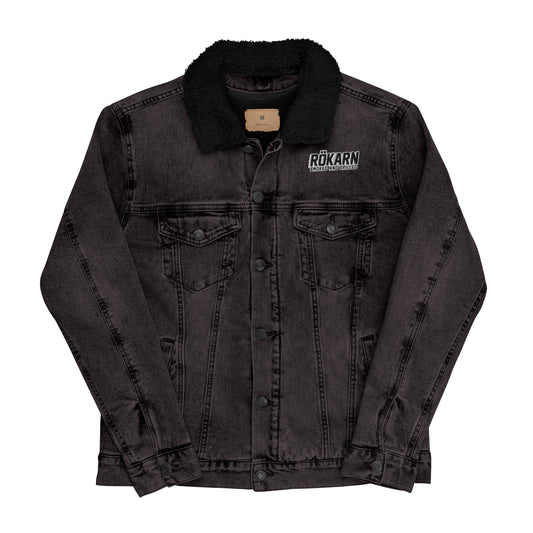Unisex denim sherpa-jacka